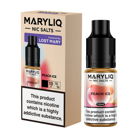Peach Ice Nic Salt by Lost Mary MARYLIQ 10ml | Trendy Vapes UK