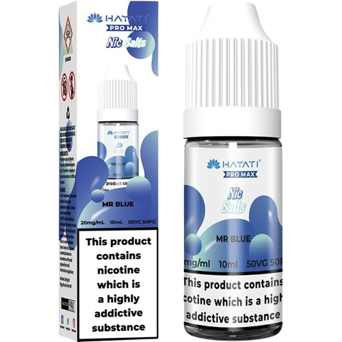 Mr Blue Nic Salt E-Liquid 10ml bottle by Hayati Pro Max, 20mg, sold at Trendy Vapes UK