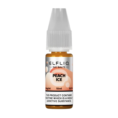 Peach Ice Elfliq Nic Salt 10ml by Elf Bar | Trendy Vapes UK