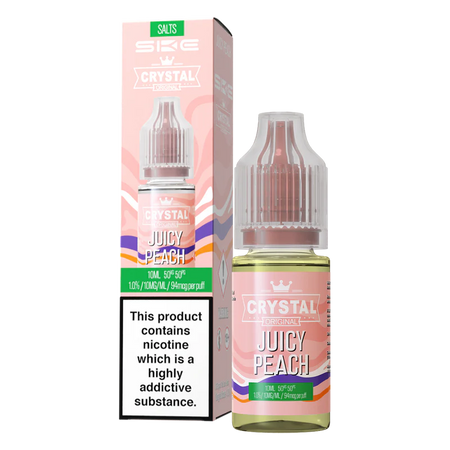 Juicy Peach Nic Salt 10ml by SKE Crystal – Premium Vape | Trendy Vapes