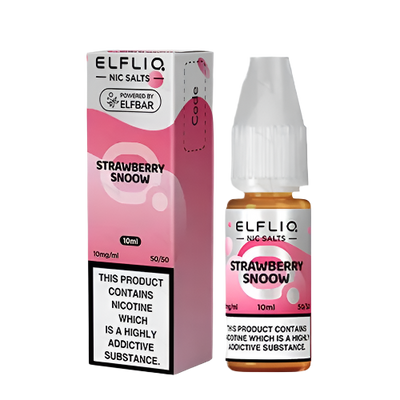 Strawberry Snoow Elfbar Elfliq Nic Salt 10ml Vape Juice | Trendy Vapes