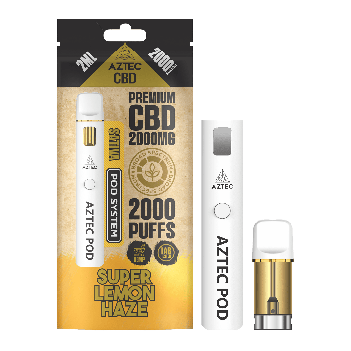 Aztec CBD Pod System 2000mg – High Strength Portable Vape Kit