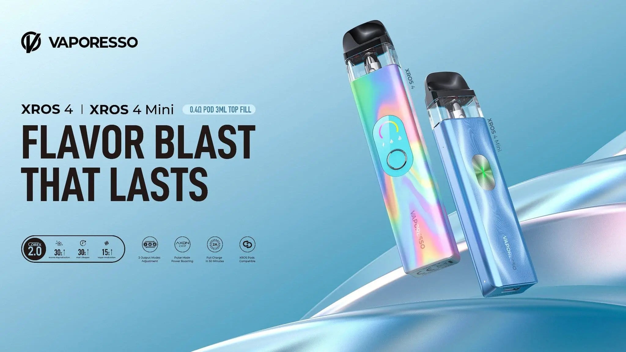Vaporesso XROS 4 and XROS 4 Mini vape devices