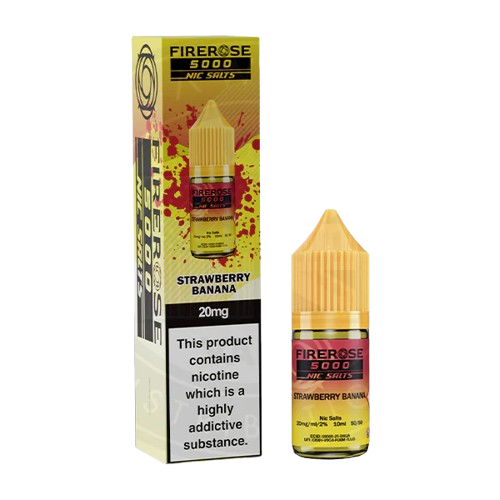 Strawberry Banana Nic Salt 10ml | Elux Firerose 5000 | Trendy Vapes
