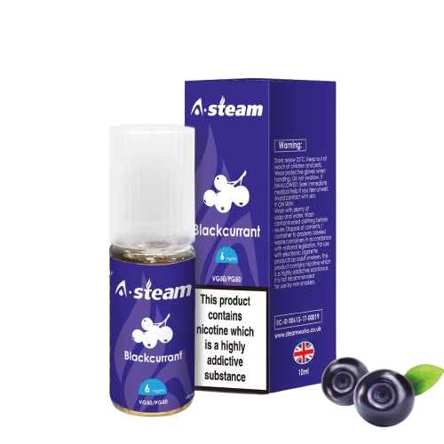 Blackcurrant Non Salt E-Liquid 10ml | A-Steam | Trendy Vapes