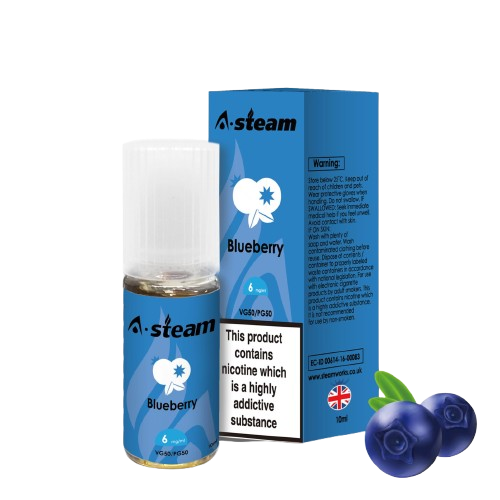 Blueberry Non Salt E-Liquid 10ml | A-Steam | Trendy Vapes
