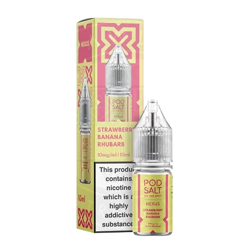 Strawberry Banana Rhubarb Nic Salt 10ml | Nexus Pod Salt | Trendy Vapes