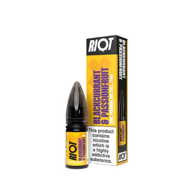 Blackcurrant & Passionfruit Nic Salt by Riot X | Bold Fruity Vape - Trendy Vapes UK