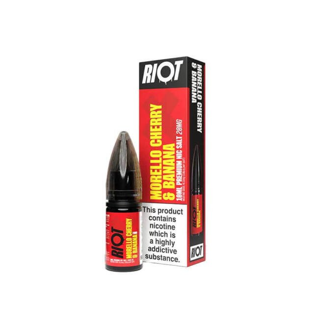 Morello Cherry & Banana Nic Salt by Riot X | Fruity Vape Liquid UK - Trendy Vapes