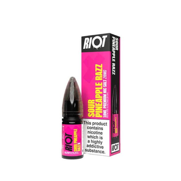 Sour Pineapple Razz Nic Salt by Riot X - Sweet & Sour Tropical Vape | Trendy Vapes UK