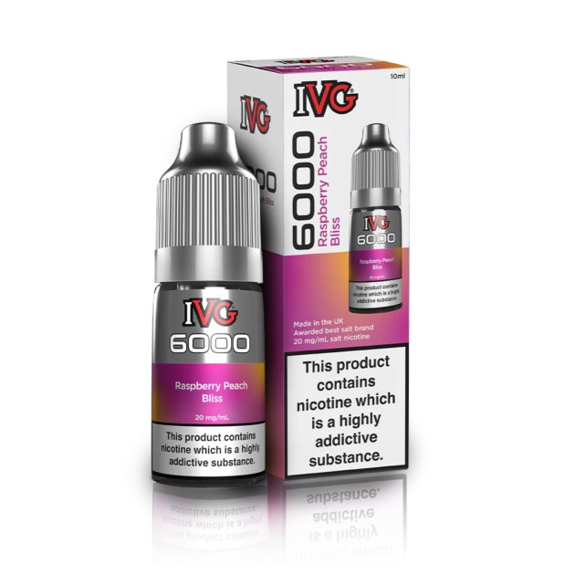 Raspberry Peach Bliss Nic Salt 10ml | IVG 6000 | Trendy Vapes