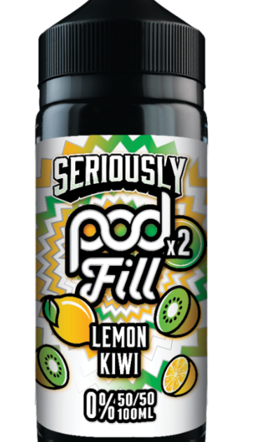 Seriously Pod Fill 2 Lemon Kiwi E-liquid Shortfill - 100ml