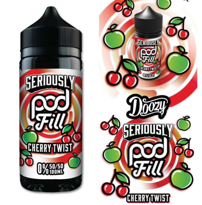 Seriously Pod Fill Cherry Twist E-liquid Shortfill - 100ml - Image 2