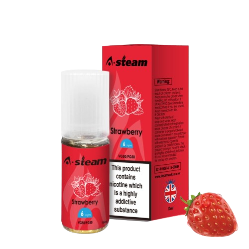Strawberry Non Salt E-Liquid 10ml | A-Steam | Trendy Vapes