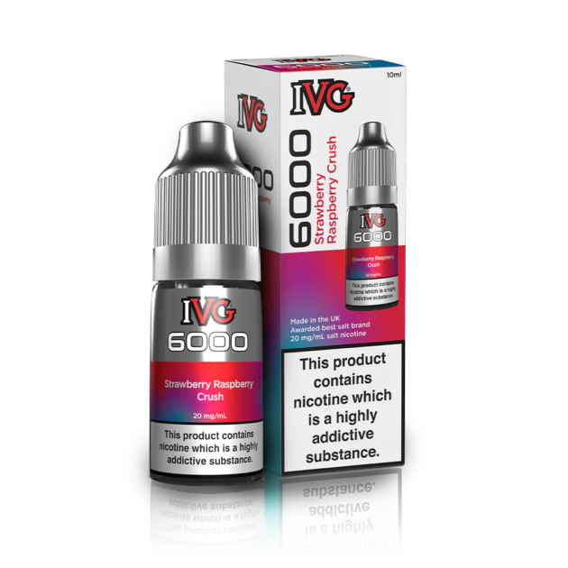 Strawberry Raspberry Crush Nic Salt 10ml | IVG 6000 | Trendy Vapes