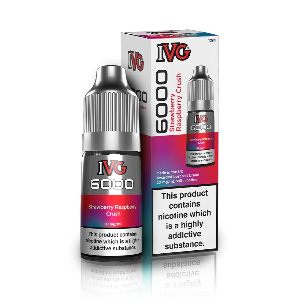 Strawberry Raspberry Crush Nic Salt 10ml | IVG 6000 | Trendy Vapes