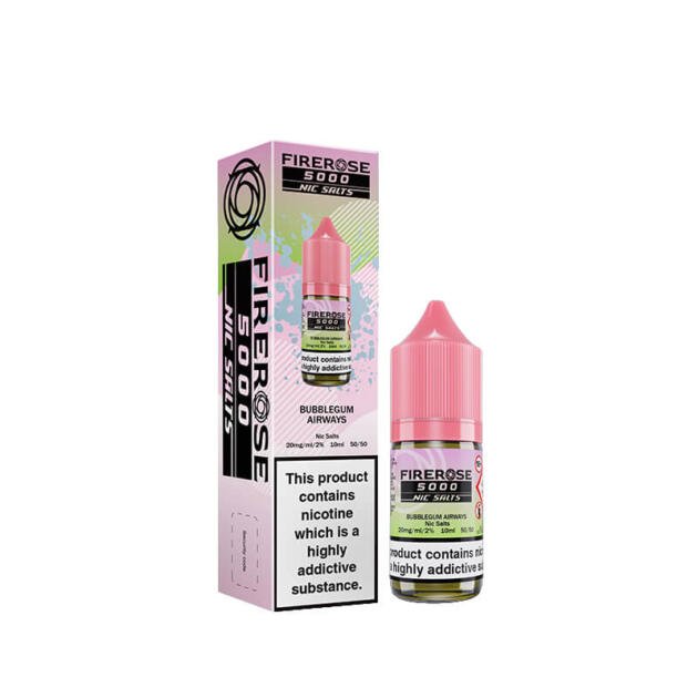 Bubblegum Airways Nic Salt 10ml | Elux Firerose 5000 | Trendy Vapes