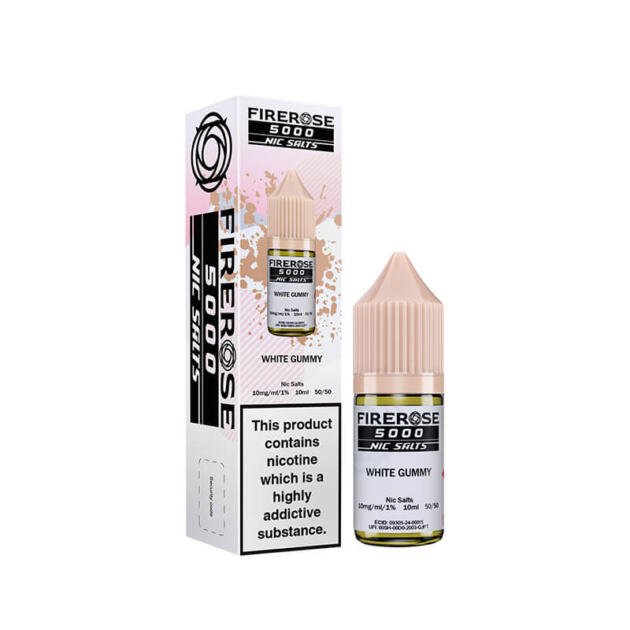 White Gummy Nic Salt 10ml | Elux Firerose 5000 | Trendy Vapes