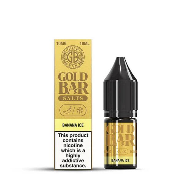 Banana Ice Nic Salt 10ml | Gold Bar | Trendy Vapes