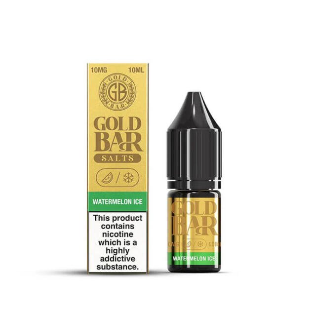 Watermelon Ice Nic Salt 10ml | Gold Bar | Trendy Vapes