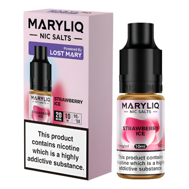Strawberry Ice Nic Salt 10ml | Lost Mary MARYLIQ | Trendy Vapes